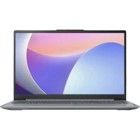 Lenovo IdeaPad Slim 3 83EM00KYTR003 gri iş ve ofis laptopu, açık ekranlı ön görünüm