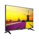 Vestel 50UD8800T Ultra HD 4K siyah LED televizyon, renkli lale tarlası görüntüsüyle önden görünüm