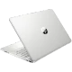HP 15s-eq2000nt 4H0J2EA12 gümüş iş ve ofis laptopu; arkadan görünen kapak ve klavye detayları