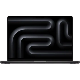 Apple MacBook Pro M3 Pro 11CPU 14GPU 14.2 inç siyah laptop, önden açık ekranlı ana vitrin görünümü