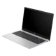 HP 250 G10 9G2G8ETA74 gri iş ve ofis laptopu; siyah ekran ve Q klavye görünüyor.