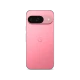 Pembe Google Pixel 9 akıllı telefonun arka yüzü, yatay kamera modülü ve ortada Google logosuyla.