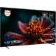 Grundig 85 GQ 880 Ultra HD 4K QLED Google TV, siyah çerçeveli LED televizyon ekranında çiçek görüntüsü