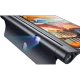 Lenovo Yoga Tab 3 Pro gri tablet, renkli ekran ve yan hoparlör detaylarıyla yakın plan görünüm. 4 GB 64 GB