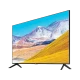 Samsung 85TU8000 Ultra HD 4K LED televizyon; sarı dağ manzaralı ekranda modern siyah tasarım.