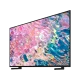 Samsung 75Q60B QLED Ultra HD 4K televizyon; canlı renkli soyut ekran, siyah genel tasarım.