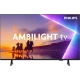Philips 55PUS8500 Ultra HD 4K LED televizyon; atlı sahneli Ambilight ekranda, genel siyah tasarım