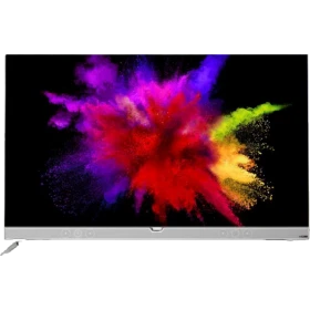 Philips 55POS901F Ultra HD 4K OLED televizyon vitrini, canlı renklerle çok renkli patlama ekran görüntüsü
