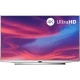 Philips 50PUS7354 Ultra HD 4K LED Televizyon ekranda 4K Ultra HD yazısı, genel renkli tasarım