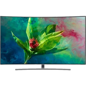 Samsung 65Q8CN 65 inç Ultra HD 4K QLED televizyon; canlı çiçek görüntüsüyle vitrinde sergileniyor