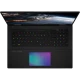 MSI Titan 18 HX A2WJ-1058TR siyah oyuncu laptop; RGB aydınlatmalı klavye ve uzay temalı ekran görünüyor