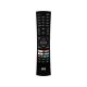 SEG 43SBU715 Ultra HD 4K TV için siyah kumanda, kanal ve ses kontrol tuşlarıyla birlikte