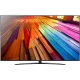 LG 75UT81006LA Ultra HD 4K LED televizyon; renkli görsellerle ekran teknolojisini vurgulayan vitrin görseli