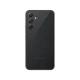 Samsung Galaxy A54 siyah akıllı telefonun arka yüzü, üçlü kamera dizilimi ve flaş detayıyla görünüyor