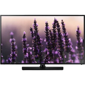 Samsung 48H5003 Full HD FHD LED televizyon, çiçekli manzara ekran görüntüsü ile ön panel görünümü