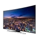 Samsung 65HU8200 Ultra HD 4K LED televizyon, siyah çerçeveli geniş ekran ve şehir manzaralı görüntü