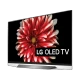 LG OLED55E8PLA Ultra HD 4K OLED televizyon, siyah ekranda kırmızı çiçek görüntüsüyle önden görünüm.