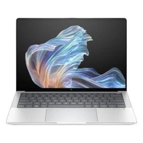 HP EliteBook X G1a 14 AI B68YSET gümüş iş ve ofis laptop ekranında dalga arayüzü görünüyor