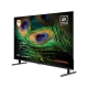 Grundig 55 GQ 750A Ultra HD 4K LED televizyon, siyah çerçeveli ekranında tavus kuşu tüyü görüntüsü.