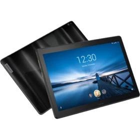 Lenovo TAB P10 TB-X705F siyah tablet; 12:30 ekranında arayüz görünen uygun fiyatlı model.