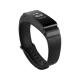 Huawei TalkBand B2 siyah akıllı bileklik, kavisli ekranı ve ayarlanabilir kayışıyla önden görünüm