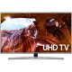 Samsung 50RU7440 Ultra HD 4K LED TV, genel renk; doğal manzara ekranı ve ince tasarım vitrin görünümü