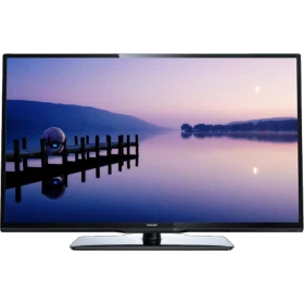 Philips 40PFL3148H Full HD LED televizyon; koyu çerçeveli ekranda manzara görüntüsü, vitrin görünümü