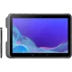Samsung Galaxy Tab Active4 Pro siyah renkli tablet ekranı açık, dayanıklı tasarımlı uygun fiyatlı tablet.