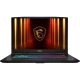MSI Katana 17 HX B14WFK-216XTRAT37 siyah oyuncu laptop, kalkan logosu ve RGB aydınlatmalı klavye görünüyor.