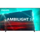 Philips 55OLED708 Ultra HD 4K OLED televizyon; ekranda Ambilight efektli renkli sahne gösterimi.