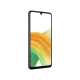 Samsung Galaxy A33 siyah akıllı telefon, önden görünümde geniş ekran ve damla çentik tasarımı