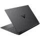 HP Victus Gaming 16-r1708nt koyu gri oyuncu laptop, menteşe açık görünüm ve klavye ile ekran aynı kadrajda
