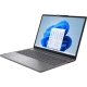 Gri Lenovo IdeaPad Slim 3 83K1004ETRA24 iş ve ofis laptopu, açık ekranlı ince tasarım görünümü