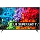 LG 65SK8000 Ultra HD 4K LED televizyon; canlı renkli taş dokuları ekranda, siyah tasarım.