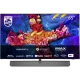 Philips 65OLED937 Ultra HD 4K OLED televizyon; 65 inç, Ambilight TV ekranı ve genel siyah tasarım görünümü