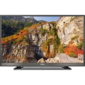 Beko B48-LB-5433 Full HD FHD TV, siyah çerçeveli televizyon ve dağ manzarası yayını