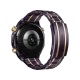 Huawei Watch Ultimate Design Royal Gold mor akıllı saat, altın detaylı kayışı ve yuvarlak arka kasasıylaેશન