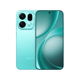 Oppo Find X9s Pro yeşil akıllı telefon, ön ekran ve arka yüzey tasarımıyla vitrin görünümü