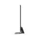 LG 65QNED916QA Ultra HD 4K LED televizyonun siyah arka plan üzerindeki ince ayaklı yan görünümü