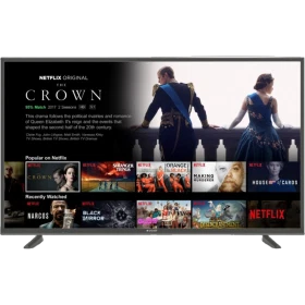 Arçelik A49L 8900 5A Ultra HD 4K LED televizyon, siyah çerçeveli ekranında Netflix içerikleri açık
