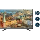 Grundig 49 VLE 5537 BG Full HD FHD LED televizyon, şehir manzarası gösteren ince siyah ekranlı TV