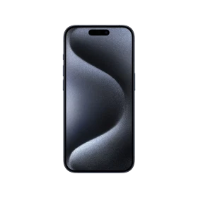 Apple iPhone 15 Pro Max akıllı telefon, Mavi Titanyum renk, önden ekran ve ince çerçeve görünümü