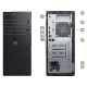 Dell OptiPlex 3060 siyah masaüstü bilgisayar kasası, bağlantı noktaları ve havalandırma ızgarasıyla gösteriliyor