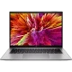 HP ZBook Firefly 14 G10 865R5EA gümüş ultrabook laptop, açılı ekranda renkli ekran görüntüsü.