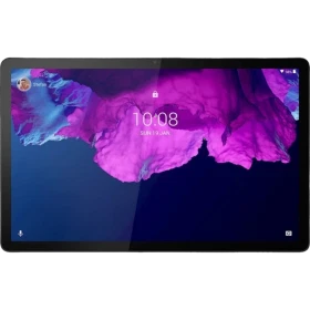 Lenovo Tab P11 TB-J606F 64 GB gri renkli tablet, canlı ekran görünümüyle vitrinde sergileniyor