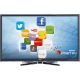 Vestel 55PF8080 Full HD LED televizyon, siyah çerçeveli ekranında Smart TV uygulamalarıyla.