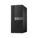 Dell Optiplex 5050 siyah masaüstü bilgisayar kasası, önden ve yandan görünüm