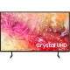 Samsung 43DU7000 Ultra HD 4K LED televizyon vitrinde, Crystal UHD vurgulu canlı ekran görüntüsü