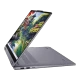 Gri Lenovo Ideapad 5 16IAL10 83KS002ATR 2'si 1 arada laptop, stand modunda yandan görünüm