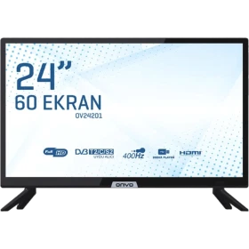 Onvo OV24201 Full HD LED televizyon, 24 inç ekranlı ve ayaklı siyah tasarım Kaplan#+#+
